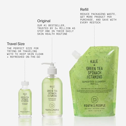Youth To The People Superfood Facial Cleanser Full Size - Kale + Green Tea Daily Face Wash - Maple Wellness Supplements