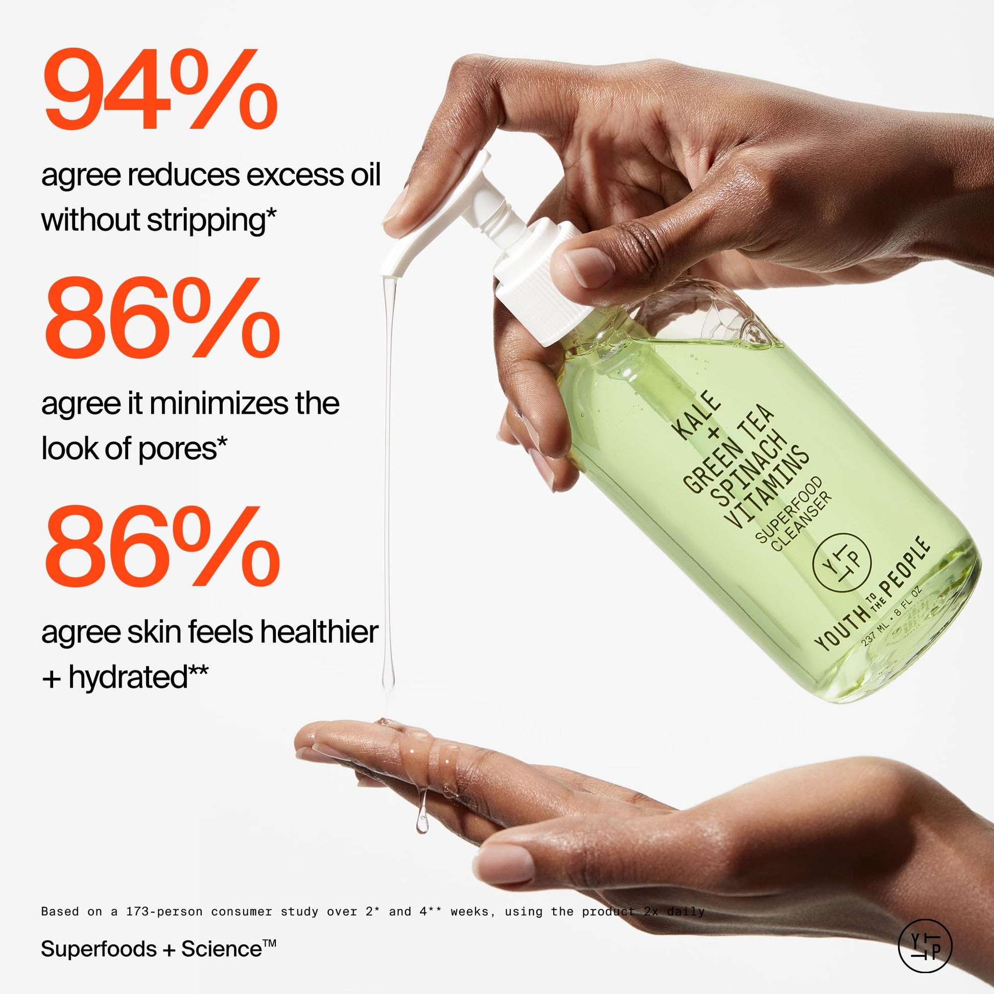 Youth To The People Superfood Facial Cleanser Full Size - Kale + Green Tea Daily Face Wash - Maple Wellness Supplements