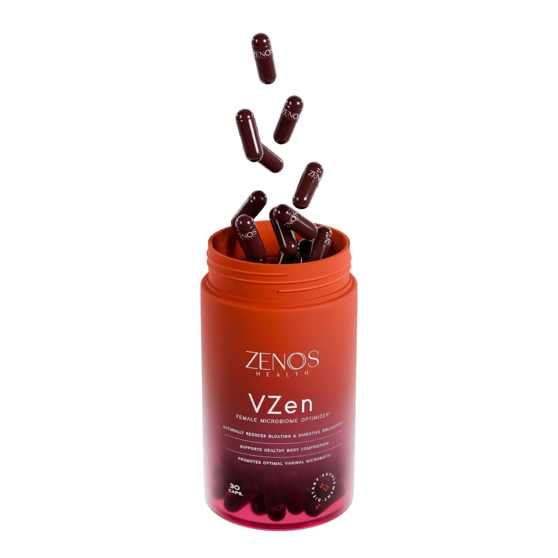 Zenos Health VZen Vaginal Probiotics for Women – Probiotics and Prebiotics for Digestive Health & Bloating Relief for Women – Improve Gut Health, Urinary Tract & Daily Wellness - Made in USA, 30 Caps - Maple Wellness Supplements