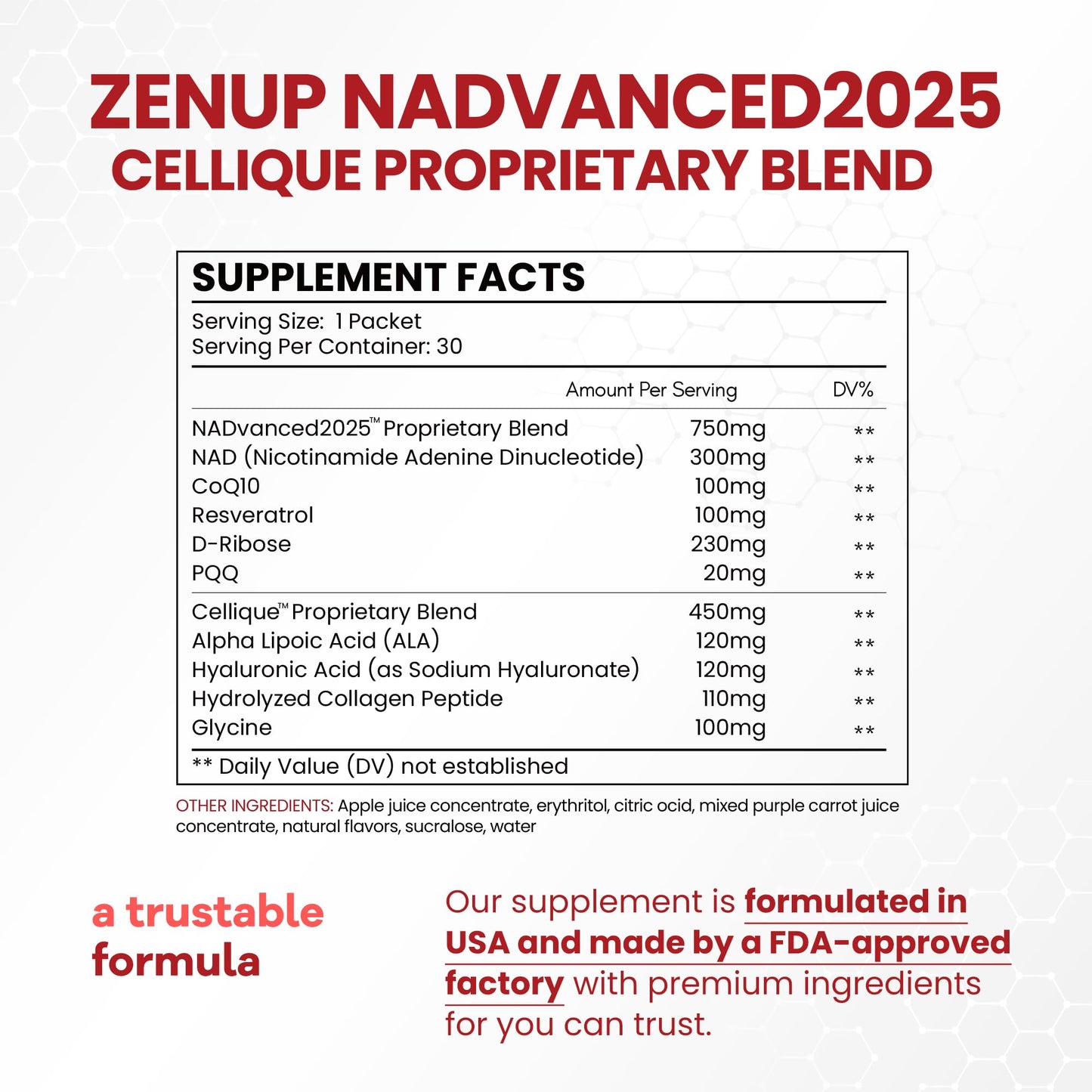 ZenUP Liquid NAD, Extra Strength 1,200mg NAD+ Supplement with CoQ10, Resveratrol, D-Ribose & PQQ for Men & Women, Natural NAD+ Stick for Anti-Aging, Energy, Focus - 30 Packets - Maple Wellness Supplements