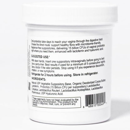 zerotaboos: Lactoferrin, Probiotics, Hyaluronic Acid - Feminine Care Rebalancing Suppository - Maple Wellness Supplements