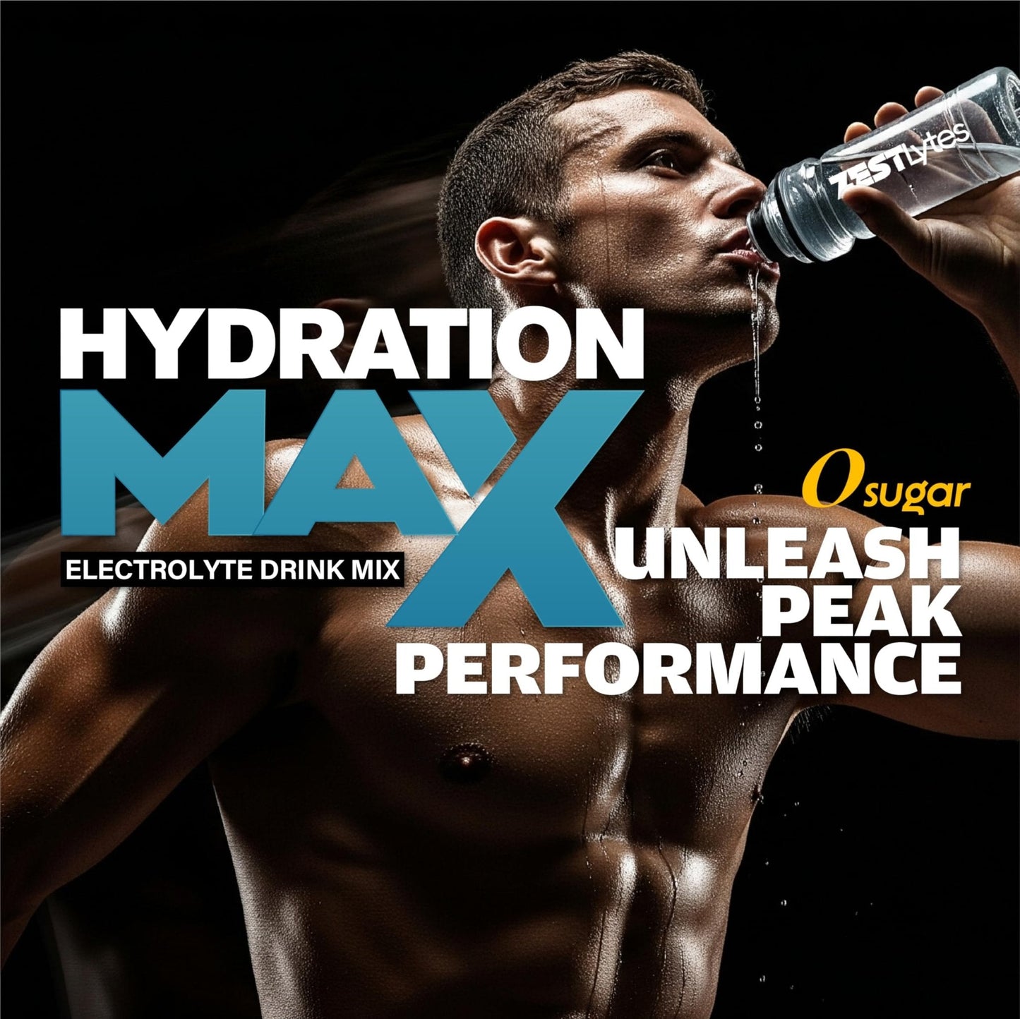 ZestLytes 40 Sticks Sport Hydration Sugar Free Electrolyte Packets, High Sodium Low Calorie Electrolyte Powder Drink Mix, Liquid Daily IV Flavors - Maple Wellness Supplements