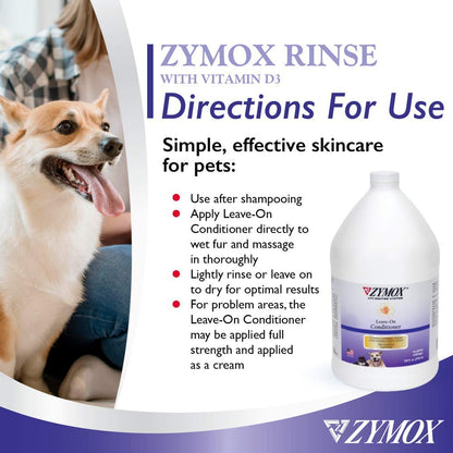 ZYMOX Leave-in Conditioner with Vitamin D3 for Cats & Dogs, 1gal - Maple Wellness Supplements